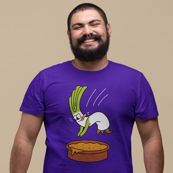 Calçot saltant a la tarrina unisex